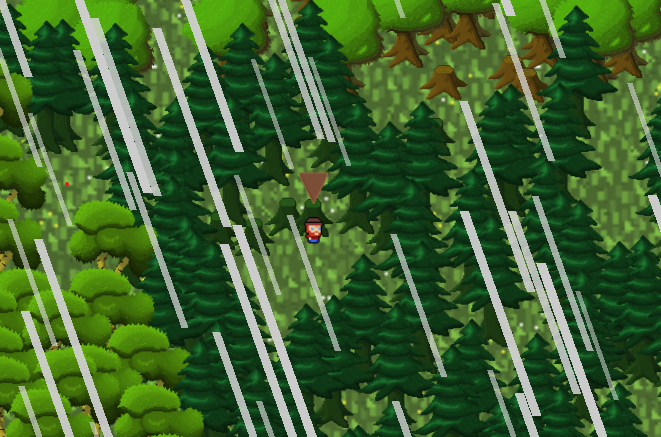 A screenshot from the Game Off 14 jam entry built in Godot with custom GDShaders.